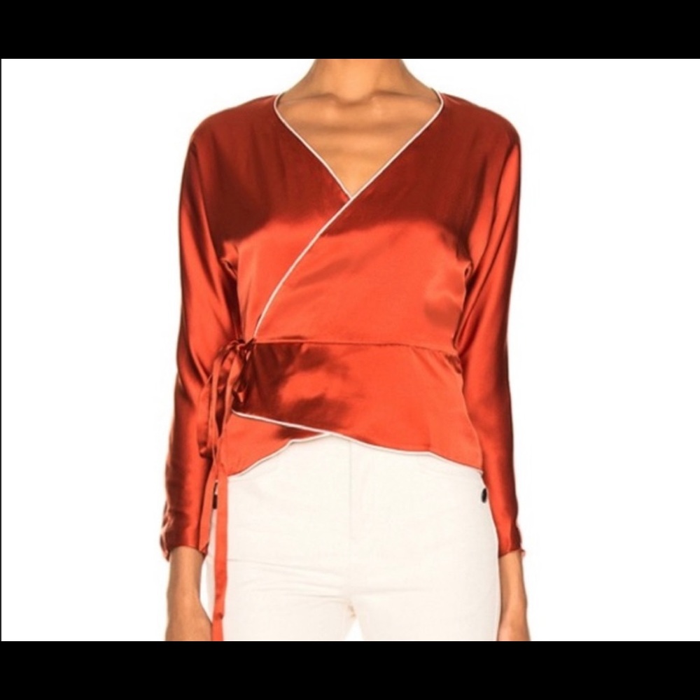 Nicholas wrap/tie blouse.